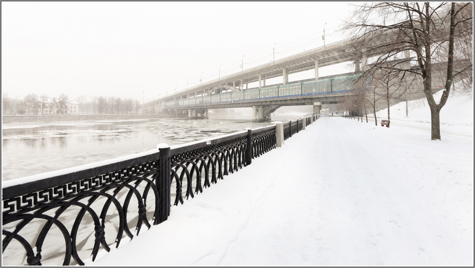 воробьевы горы смотровая площадка зимой